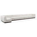  Manufacturer Color_Cream -- Quinn 229" Cream Chenille Fabric Upholstered 8 pc Modular Sectional IMAGE 17