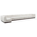 Meridian Quinn Cream Chenille Fabric Modular Sectional IMAGE 17