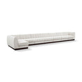  Manufacturer Color_Cream -- Quinn 229" Cream Chenille Fabric Upholstered 8 pc Modular Sectional IMAGE 1