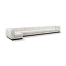  Manufacturer Color_Cream -- Quinn 229" Cream Chenille Fabric Upholstered 8 pc Modular Sectional IMAGE 1