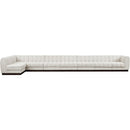  Manufacturer Color_Cream -- Quinn 229" Cream Chenille Fabric Upholstered 8 pc Modular Sectional IMAGE 4