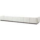  Manufacturer Color_Cream -- Quinn 229" Cream Chenille Fabric Upholstered 8 pc Modular Sectional IMAGE 6