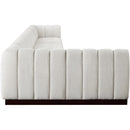  Manufacturer Color_Cream -- Quinn 229" Cream Chenille Fabric Upholstered 8 pc Modular Sectional IMAGE 7