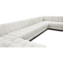  Manufacturer Color_Cream -- Quinn 133" Cream Chenille Fabric Upholstered 8 pc Modular Sectional IMAGE 12