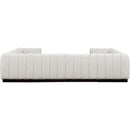  Manufacturer Color_Cream -- Quinn 133" Cream Chenille Fabric Upholstered 8 pc Modular Sectional IMAGE 3