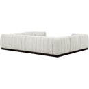 Meridian Quinn Cream Chenille Fabric Modular Sectional IMAGE 6