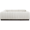 Manufacturer Color_Cream -- Quinn 133" Cream Chenille Fabric Upholstered 8 pc Modular Sectional IMAGE 7