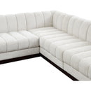  Manufacturer Color_Cream -- Quinn 133" Cream Chenille Fabric Upholstered 8 pc Modular Sectional IMAGE 9