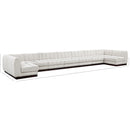  Manufacturer Color_Cream -- Quinn 229" Cream Chenille Fabric Upholstered 9 pc Modular Sectional IMAGE 17