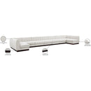  Manufacturer Color_Cream -- Quinn 229" Cream Chenille Fabric Upholstered 9 pc Modular Sectional IMAGE 18
