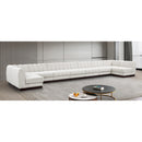  Manufacturer Color_Cream -- Quinn 229" Cream Chenille Fabric Upholstered 9 pc Modular Sectional IMAGE 2