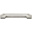 Meridian Quinn Cream Chenille Fabric Modular Sectional IMAGE 5
