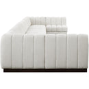  Manufacturer Color_Cream -- Quinn 229" Cream Chenille Fabric Upholstered 9 pc Modular Sectional IMAGE 7