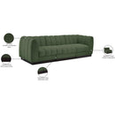  Manufacturer Color_Green -- Quinn 101" Green Chenille Fabric Upholstered 3 pc Modular Sofa IMAGE 11