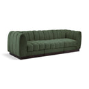  Manufacturer Color_Green -- Quinn 101" Green Chenille Fabric Upholstered 3 pc Modular Sofa IMAGE 1