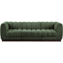  Manufacturer Color_Green -- Quinn 101" Green Chenille Fabric Upholstered 3 pc Modular Sofa IMAGE 4