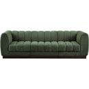 Meridian Quinn Green Chenille Fabric Modular Sofa IMAGE 4