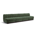  Manufacturer Color_Green -- Quinn 128" Green Chenille Fabric Upholstered 4 pc Armless Modular Sofa IMAGE 1