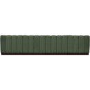  Manufacturer Color_Green -- Quinn 128" Green Chenille Fabric Upholstered 4 pc Armless Modular Sofa IMAGE 3