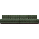 Meridian Quinn Green Chenille Fabric Modular Sofa IMAGE 4
