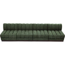 Meridian Quinn Green Chenille Fabric Modular Sofa IMAGE 5