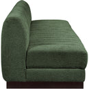  Manufacturer Color_Green -- Quinn 128" Green Chenille Fabric Upholstered 4 pc Armless Modular Sofa IMAGE 7
