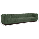 Manufacturer Color_Green -- Quinn 133" Green Chenille Fabric Upholstered 4 pc Modular Sofa IMAGE 10