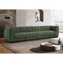  Manufacturer Color_Green -- Quinn 133" Green Chenille Fabric Upholstered 4 pc Modular Sofa IMAGE 2