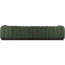  Manufacturer Color_Green -- Quinn 133" Green Chenille Fabric Upholstered 4 pc Modular Sofa IMAGE 3
