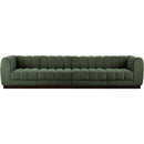  Manufacturer Color_Green -- Quinn 133" Green Chenille Fabric Upholstered 4 pc Modular Sofa IMAGE 4