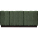  Manufacturer Color_Green -- Quinn 64" Green Chenille Fabric Upholstered 2 pc Armless Modular Loveseat IMAGE 3