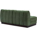  Manufacturer Color_Green -- Quinn 64" Green Chenille Fabric Upholstered 2 pc Armless Modular Loveseat IMAGE 6