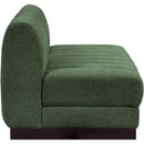  Manufacturer Color_Green -- Quinn 64" Green Chenille Fabric Upholstered 2 pc Armless Modular Loveseat IMAGE 7