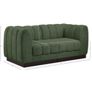 Manufacturer Color_Green -- Quinn 69" Green Chenille Fabric Upholstered 2 pc Modular Loveseat IMAGE 10