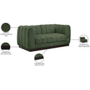  Manufacturer Color_Green -- Quinn 69" Green Chenille Fabric Upholstered 2 pc Modular Loveseat IMAGE 11