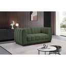  Manufacturer Color_Green -- Quinn 69" Green Chenille Fabric Upholstered 2 pc Modular Loveseat IMAGE 2