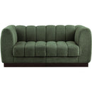  Manufacturer Color_Green -- Quinn 69" Green Chenille Fabric Upholstered 2 pc Modular Loveseat IMAGE 4