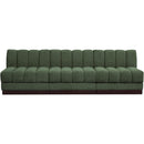  Manufacturer Color_Green -- Quinn 96" Green Chenille Fabric Upholstered 3 pc Armless Modular Sofa IMAGE 4