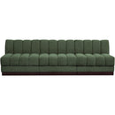 Meridian Quinn Green Chenille Fabric Modular Sofa IMAGE 4