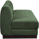  Manufacturer Color_Green -- Quinn 96" Green Chenille Fabric Upholstered 3 pc Armless Modular Sofa IMAGE 7