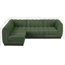  Manufacturer Color_Green -- Quinn 101" Green Chenille Fabric Upholstered 4 pc Modular Sectional IMAGE 15