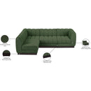  Manufacturer Color_Green -- Quinn 101" Green Chenille Fabric Upholstered 4 pc Modular Sectional IMAGE 16