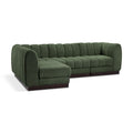  Manufacturer Color_Green -- Quinn 101" Green Chenille Fabric Upholstered 4 pc Modular Sectional IMAGE 1