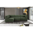  Manufacturer Color_Green -- Quinn 101" Green Chenille Fabric Upholstered 4 pc Modular Sectional IMAGE 2