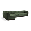  Manufacturer Color_Green -- Quinn 133" Green Chenille Fabric Upholstered 5 pc Modular Sectional IMAGE 1