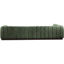  Manufacturer Color_Green -- Quinn 133" Green Chenille Fabric Upholstered 5 pc Modular Sectional IMAGE 3