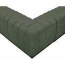  Manufacturer Color_Green -- Quinn 98" Green Chenille Fabric Upholstered 5 pc Modular Sectional IMAGE 10