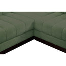 Meridian Quinn Green Chenille Fabric Modular Sectional IMAGE 11
