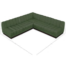  Manufacturer Color_Green -- Quinn 98" Green Chenille Fabric Upholstered 5 pc Modular Sectional IMAGE 13