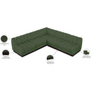  Manufacturer Color_Green -- Quinn 98" Green Chenille Fabric Upholstered 5 pc Modular Sectional IMAGE 14
